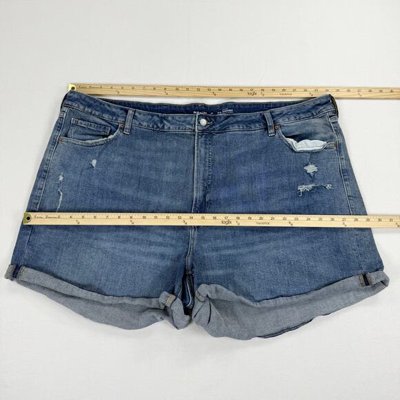 Old Navy Plus Women’s OG Straight High Rise Jean Denim Short 28 4X Blue - Picture 10 of 14